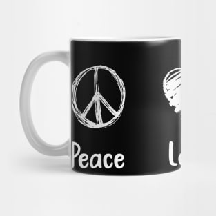Peace Love Coffees Peace Sign Mug